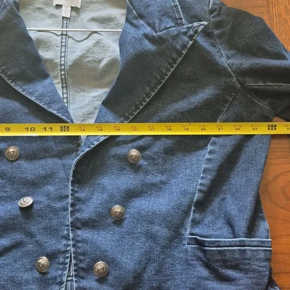 Sofia by Sofia Vergara Denim Jacket Collared Front Short Pockets XXL 20 Coastal - Picture 7 of 12